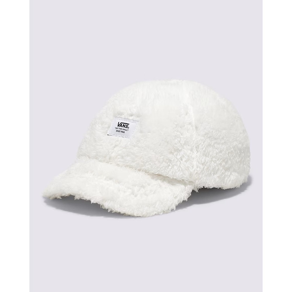 Vans Delin Curved Bill Jockey Hat Sherpa Fleece Adjustable Strapback Hat